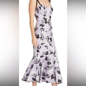 ML Monique Lhuillier Sleeveless Midi Dress - Lavender Floral